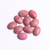 Rhodonite Oval Cabochon Scamb Carved AAA Grade Both Side Polished Size 13x18 mm 20 Pcs Weight 251 Cts