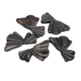 Black Onyx Fancy Shape Carving Both Side Polished AAA Grade Size 42x65x7 mm 2 Pcs Weight 200 Cts