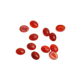 Carnelian Oval Cabochon Scamb Carved AAA Grade Both Side Polished Size 6x8 mm 200 Pcs Weight 196 Cts