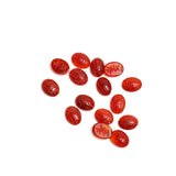 Carnelian Oval Cabochon Scamb Carved AAA Grade Both Side Polished Size 6x8 mm 200 Pcs Weight 196 Cts