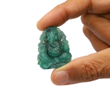 Emerald Ganesh Ji Carving AAA Grade 1 Pcs Weight 84.85 Cts