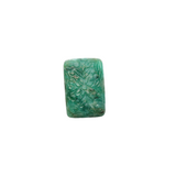 Emerald Cushion Shape Carving AAA Grade 1 Pcs Weight 103.15 Cts