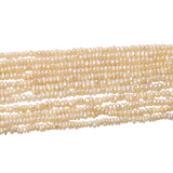 Natural Freshwater Potato Nugget Irregular Pearl Beads Ivory White Top Quality AAA Grade Size- 6 MM Length- 16 Inch 1 Strand