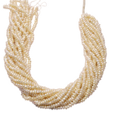 Natural Freshwater Potato Nugget Irregular Pearl Beads Ivory White Top Quality AAA Grade Size- 4 MM Length- 16 Inch 1 Strand