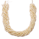 Natural Freshwater Potato Nugget Irregular Pearl Beads Milky White Top Quality AAA Grade Size- 4 MM Length- 16 Inch 1 Strand