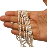 Natural Freshwater Irregular Tiny Nuggets Long Beads Pearl Milky White Top Quality AAA Grade Length- 16 Inch 1 Strand Weight- 6.10 Gram