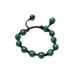 Malachite 10 MM Round Beads 8 Inch Adjustable Bracelet AAA Grade