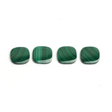 Malachite Cushion Shape Straight Side Buff Top (SSBT) Flat Back AAA Grade Size 16x16x2.0-2.5 MM 10 Pcs Weight 93 Cts