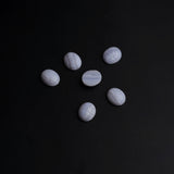 Blue Lace Agate Oval Cabochon Carved AAA Grade Both Side Polished Size 10x12 mm Lot of 30 Pcs Weight 132 Cts