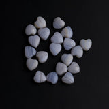 Blue Lace Agate Heart Double Buff AAA Grade Both Side Polished Size 8x8x5 mm 50 Pcs Weight 125 Cts