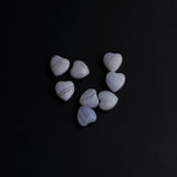 Blue Lace Agate Heart Double Buff AAA Grade Both Side Polished Size 8x8x5 mm 50 Pcs Weight 125 Cts