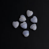 Blue Lace Agate Heart Double Buff AAA Grade Both Side Polished Size 10x10x4.5 mm 20 Pcs Weight 64 Cts