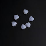 Blue Lace Agate Heart Double Buff AAA Grade Both Side Polished Size 12x12x6 mm 10 Pcs Weight 55 Cts