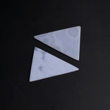 Blue Lace Agate Triangle Flat Top Straight Side (FTSS) Both Side Polished AAA Grade Size 37x46 MM 5 Pcs Weight 122 Cts