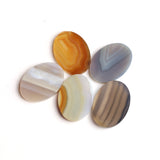 Botswana Agate Oval Flat Top Straight Side (FTSS) Both Side Polished AAA Grade Size 22x30 MM 5 Pcs Weight 110 Cts