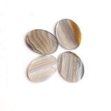 Botswana Agate Oval Flat Top Straight Side (FTSS) Both Side Polished AAA Grade Size 22x30 MM 5 Pcs Weight 98 Cts