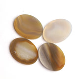 Botswana Agate Oval Flat Top Straight Side (FTSS) Both Side Polished AAA Grade Size 30x40x3.5-4.0 MM 5 Pcs Weight 226 Cts