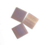 Grey Agate Square Flat Top Straight Side (FTSS) Both Side Polished AAA Grade Size 30x30 MM 10 Pcs Weight 289 Cts