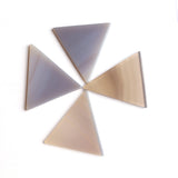 Grey Agate Triangle Flat Top Straight Side (FTSS) Both Side Polished AAA Grade Size 38 MM 10 Pcs Weight 283 Cts