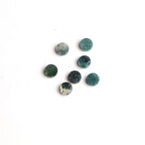 Green Moss Agate Round Flat Top Straight Side (FTSS) Both Side Polished AAA Grade Size 10 MM 20 Pcs Weight 75 Cts