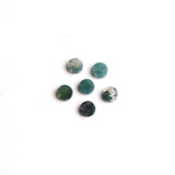 Green Moss Agate Round Flat Top Straight Side (FTSS) Both Side Polished AAA Grade Size 10 MM 20 Pcs Weight 75 Cts