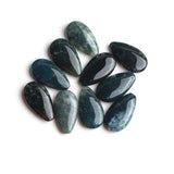 Green Moss Agate Fancy Shape Both Side Polished AAA Grade Size 16x27x6 MM 10 Pcs Weight 189 Cts