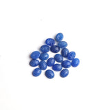 Blue Agate Oval Cabochon Carved Both Side Polished AAA Grade Size 8x10 MM 20 Pcs Weight 46 Cts