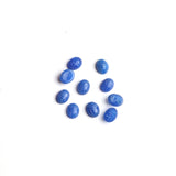 Blue Agate Oval Cabochon Carved Both Side Polished AAA Grade Size 8x10 MM 20 Pcs Weight 46 Cts