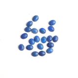 Blue Agate Oval Cabochon Carved Both Side Polished AA Grade Size 8x10 MM 20 Pcs Weight 48 Cts