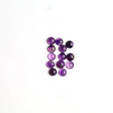 Amethyst Round Cabochon AA Grade Both Side Polished Size 6 mm 100 Pcs Weight 75 Cts