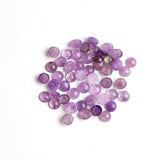 Amethyst Round Cabochon AA Grade Both Side Polished Size 6 mm 100 Pcs Weight 74 Cts