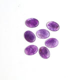 Amethyst Oval Single Bevel Buff Top (SBBT) Both Side Polished AA Grade Size 12x16 mm Lot Of 55 Pcs Weight 196 Cts