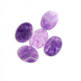 Amethyst Oval Flat Top Straight Side (FTSS) Both Side Polished AA Grade Size 18x27 mm Lot Of 25 Pcs Weight 241 Cts