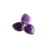 Amethyst Pear Double Buff Both Side Polished AA Grade Size 18x20x6 mm Lot Of 15 Pcs Weight 255 Cts
