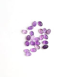 Amethyst Oval Cabochon AA Grade Both Side Polished Size 4x6 mm 100 Pcs Weight 50 Cts