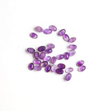 Amethyst Oval Cabochon AA Grade Both Side Polished Size 4x6 mm 100 Pcs Weight 53 Cts