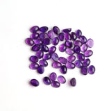 Amethyst Oval Cabochon AA Grade Both Side Polished Size 5x7 mm 100 Pcs Weight 84 Cts