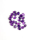 Amethyst Oval Cabochon AA Grade Both Side Polished Size 5x7 mm 100 Pcs Weight 84 Cts