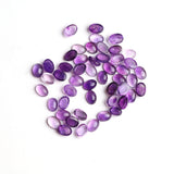 Amethyst Oval Cabochon AA Grade Both Side Polished Size 5x7 mm 100 Pcs Weight 79 Cts