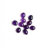 Amethyst Oval Cabochon AA Grade Both Side Polished Size 9x11 mm 20 Pcs Weight 75 Cts