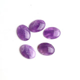 Amethyst Oval Single Bevel Buff Top (SBBT) Both Side Polished AA Grade Size 15x20 mm 10 Pcs Weight 91 Cts