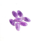 Amethyst Oval Single Bevel Buff Top (SBBT) Both Side Polished AA Grade Size 10x20 mm 20 Pcs Weight 78 Cts