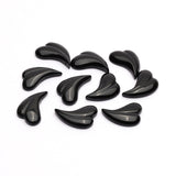 Black Onyx Fancy Shape Carving Both Side Polished AAA Grade Size 16x26x6 mm 10 Pcs Weight 118 Cts