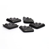 Black Onyx Fancy Shape Carving Both Side Polished AAA Grade Size 25x40x5 mm 5 Pcs Weight 149 Cts