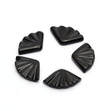 Black Onyx Fancy Shape Carving Both Side Polished AAA Grade Size 25x40x5 mm 5 Pcs Weight 149 Cts