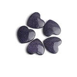 Blue Goldstone Heart Double Buff AAA Grade Both Side Polished Size 20 mm 5 Pcs Weight 70 Cts