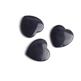 Blue Goldstone Heart Double Buff Top Half Drilled AAA Grade Both Side Polished Size 25x25 mm 5 Pcs Weight 120 Cts