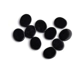 Black Onyx Oval Flat Top Straight Side (FTSS) Both Side Polished AAA Grade Size 10x12x3 mm 20 Pcs Weight 61 Cts