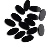 Black Onyx Oval Flat Top Straight Side (FTSS) Both Side Polished AAA Grade Size 10x20x2.5-3.5 mm 20 Pcs Weight 104 Cts