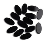 Black Onyx Oval Flat Top Straight Side (FTSS) Both Side Polished AAA Grade Size 10x20x2.5-3.5 mm 20 Pcs Weight 104 Cts